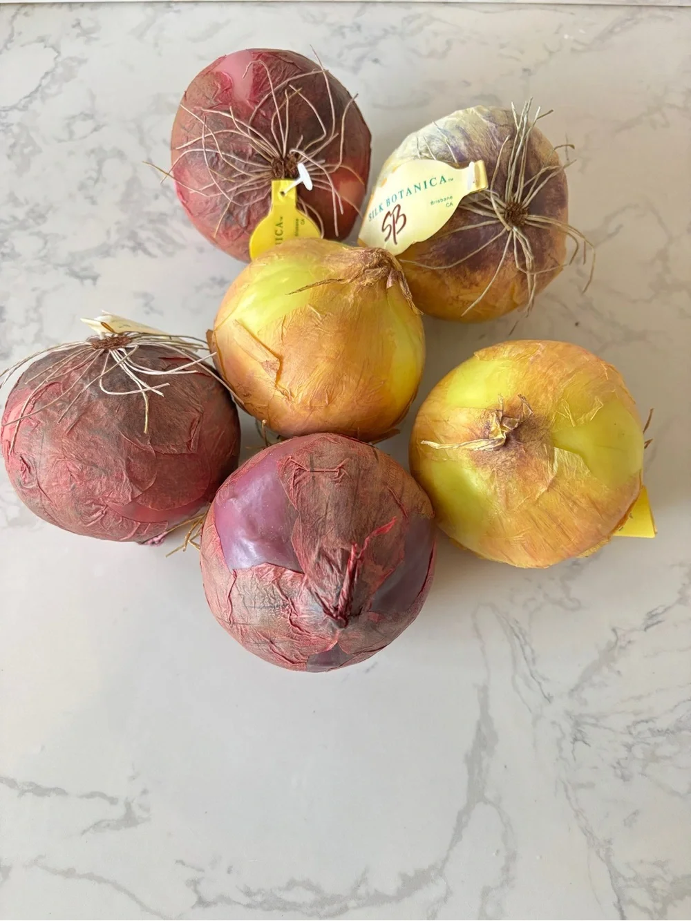 Decorative Red and Yellow Onions by Silk Botanica, NWT